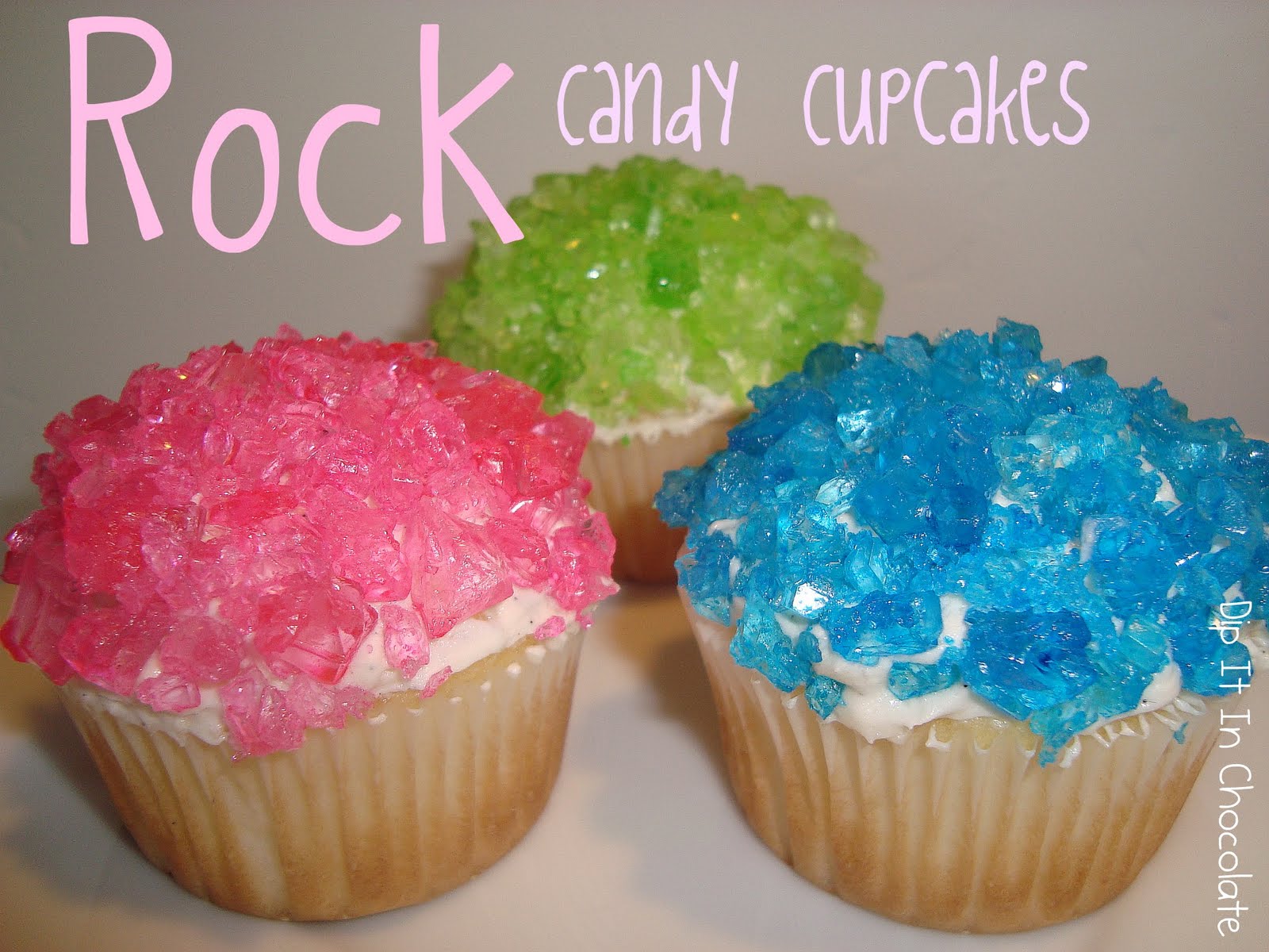 Rock Candy Cupcakes Dip it in Chocolate