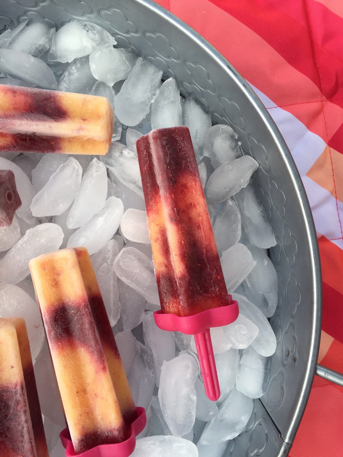 Home Made Austin Boozy Bellini Popsicles
