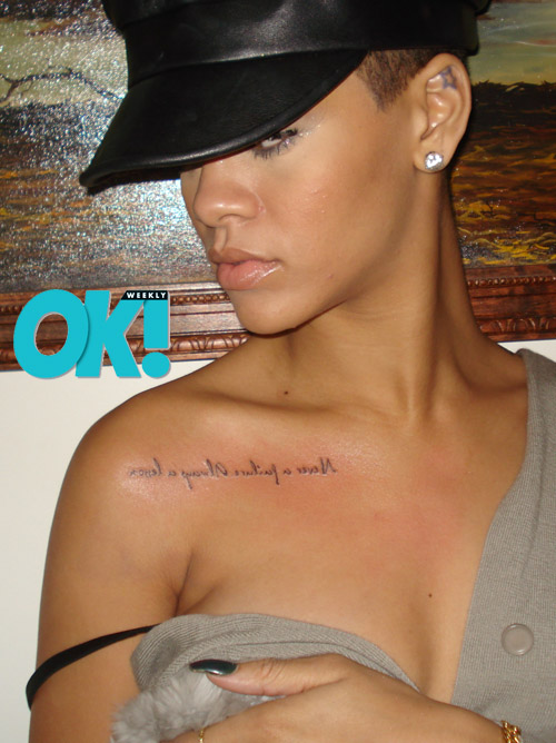 Rihanna and her tattoos. 1. Music note on her ankle [since 2006]