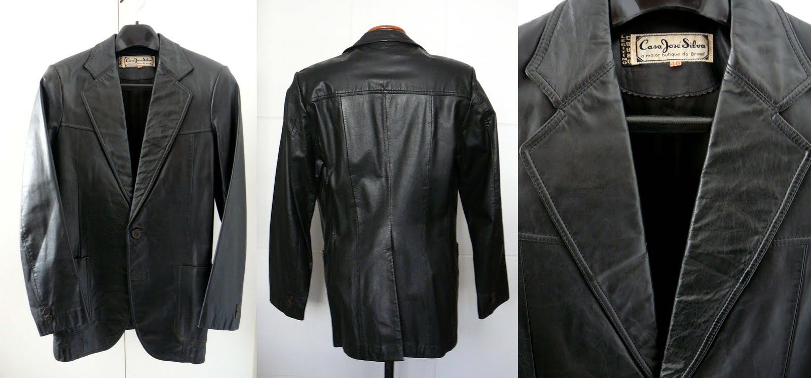 jaqueta de couro tradicional masculina