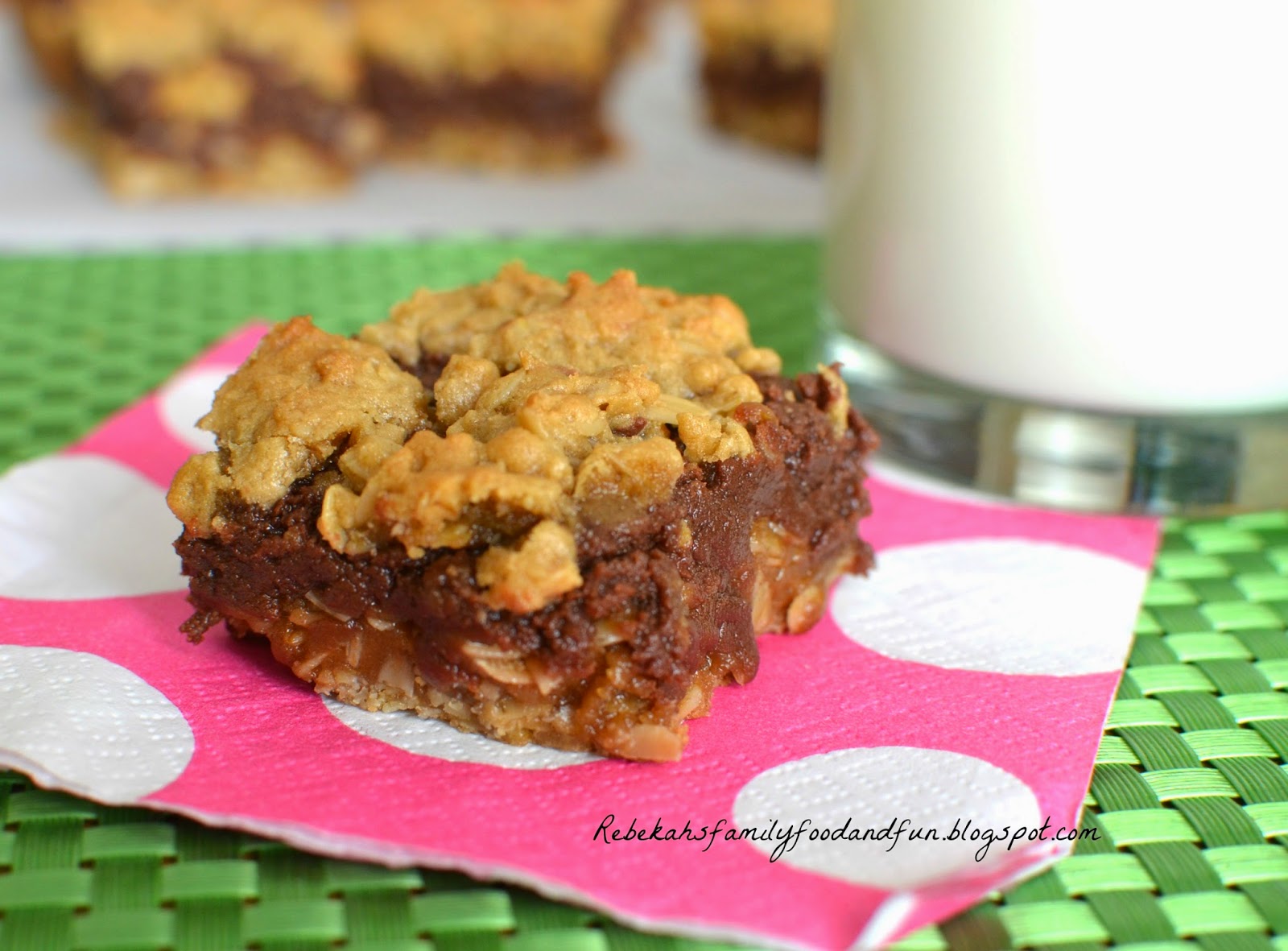 Family, Food, and Fun Chocolate Peanut Butter Revel Bars SRC