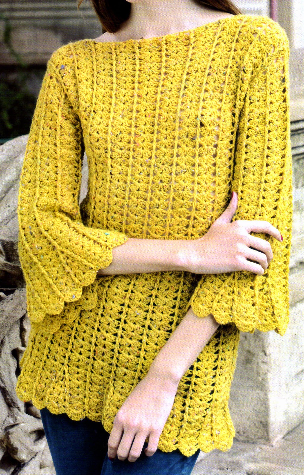 tejidos artesanales en crochet: pullover tejido en gajos tejidos artesanales en crochet: pullover tejido en gajos