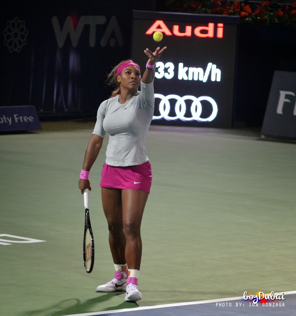 Photos Serena Williams in action at Dubai Tennis Championships 2014