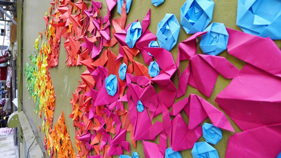 Origami Street Art by Mademoiselle Maurice