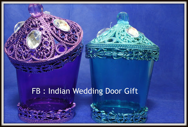 Indian Wedding Door Gift: Glass Jar With Lid