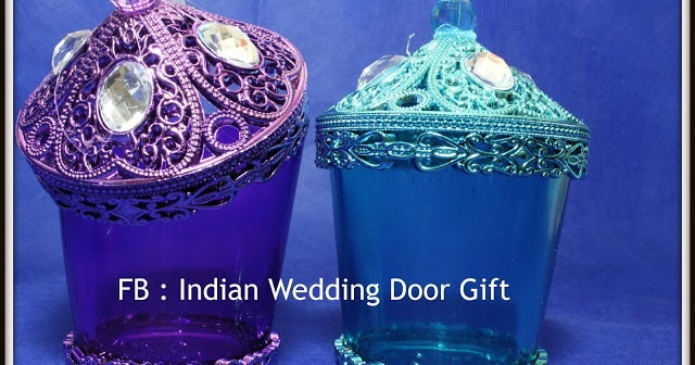 Indian Wedding Door Gift: Glass Jar With Lid