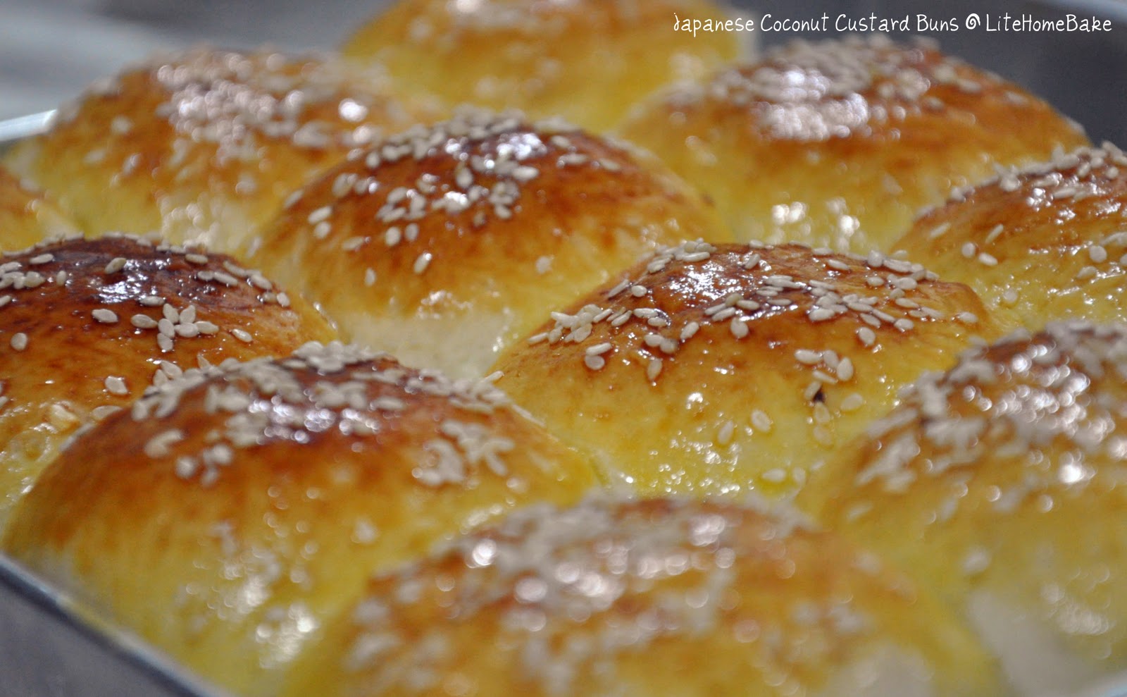 Japanese Coconut Custard Buns Lite Home Bake