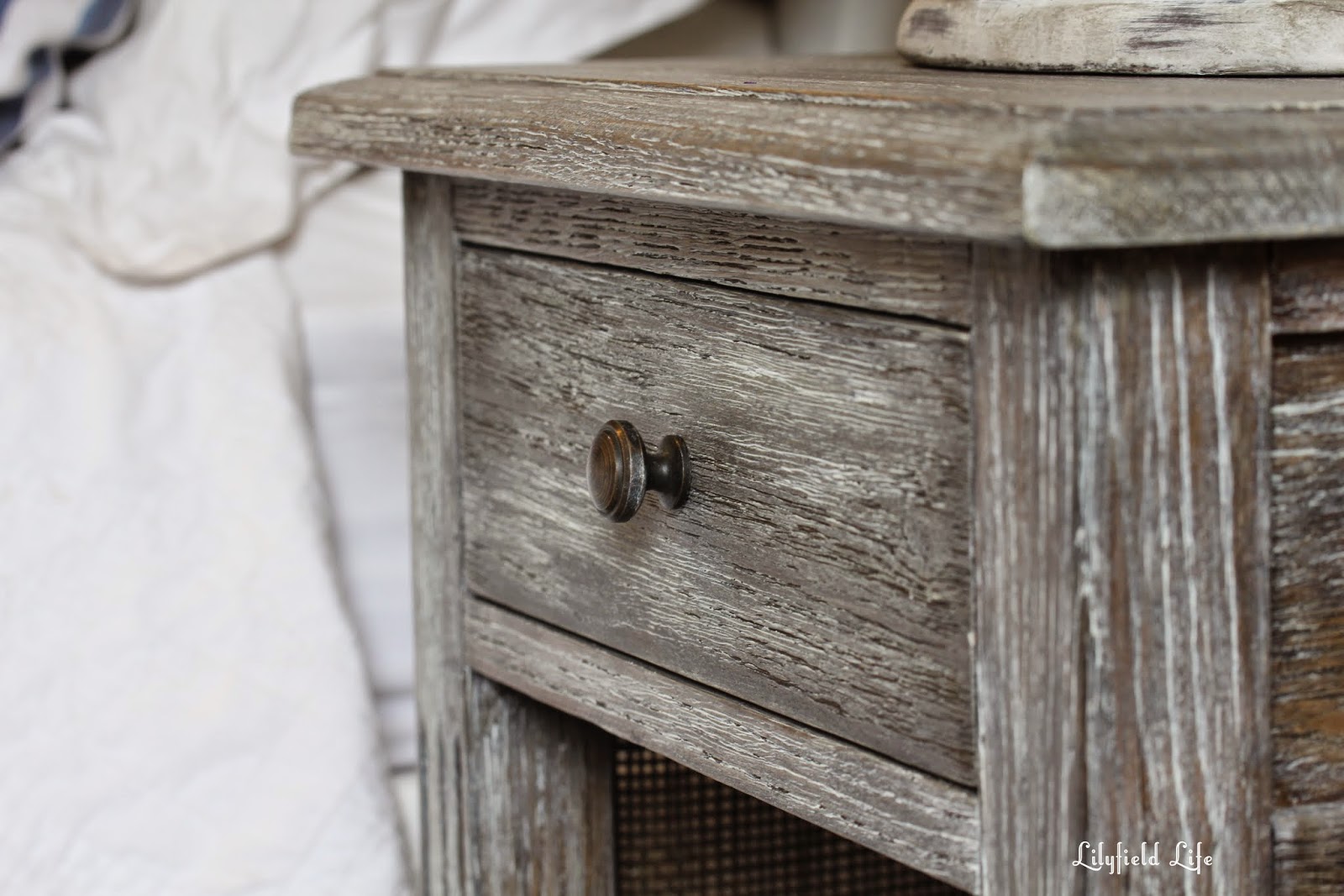 Lilyfield Life A Limed Elm Bedside Table