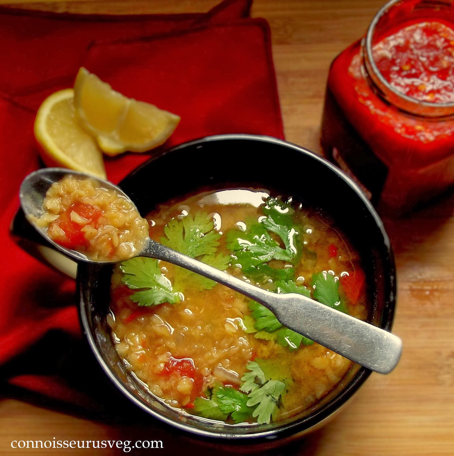 Mediterranean Red Lentil Soup Connoisseurus Veg