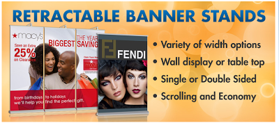 Retractable Banner Stand Displays www.arrowheadsigns.com