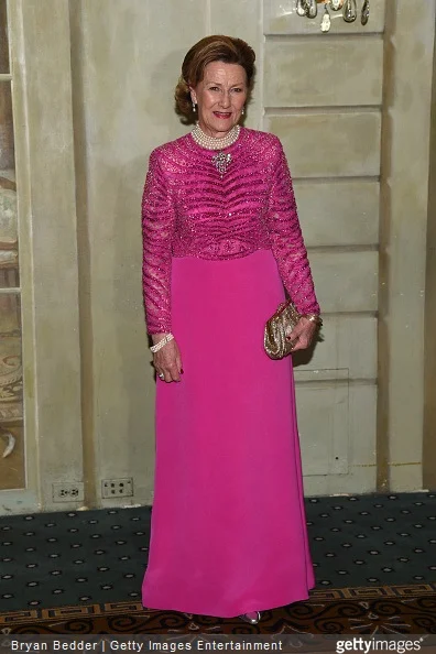 Queen Sonja of Norway attends the American-Scandinavian Foundation Gala Dinner at The Pierre Hotel on April 17, 2015 in New York City