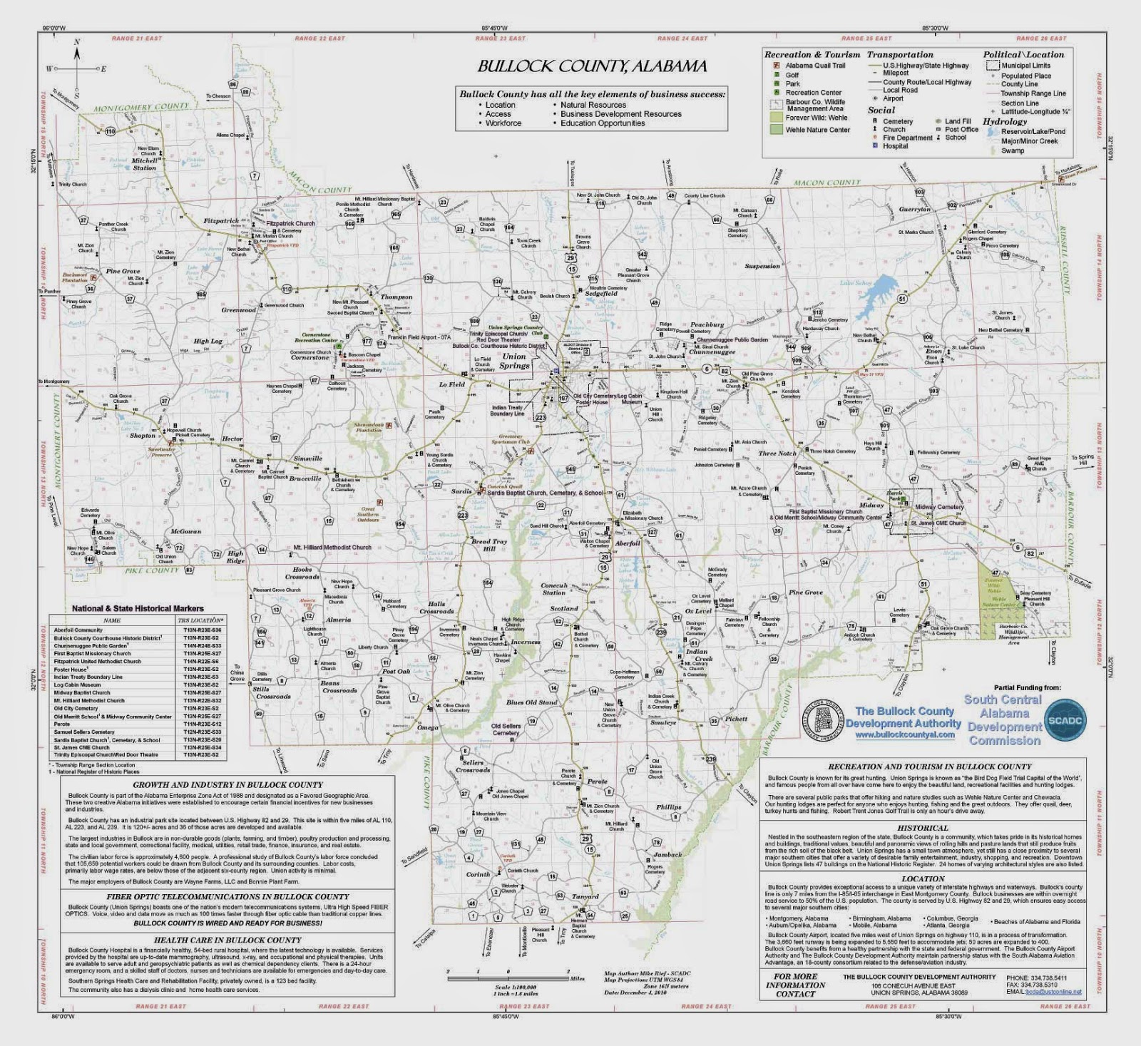 NoTeS To MySeLf... Map of Bullock County Midway, Alabama