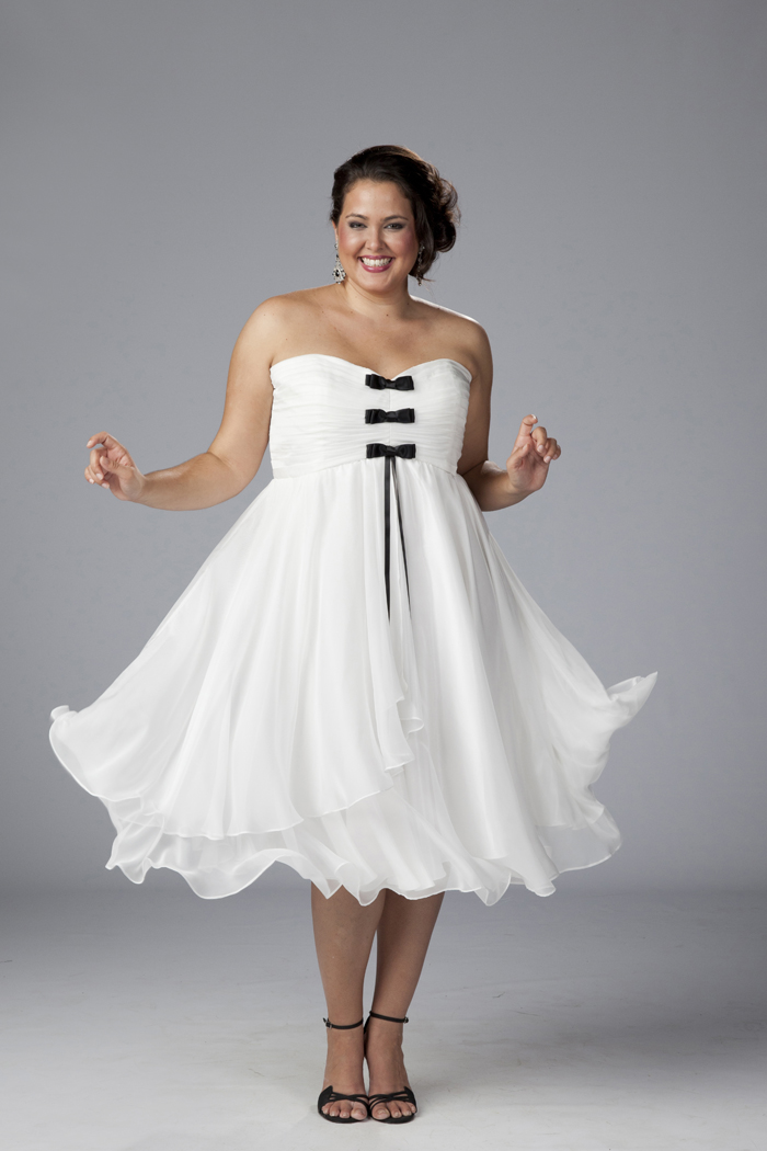 White Plus Size Cocktail Dresses Photo