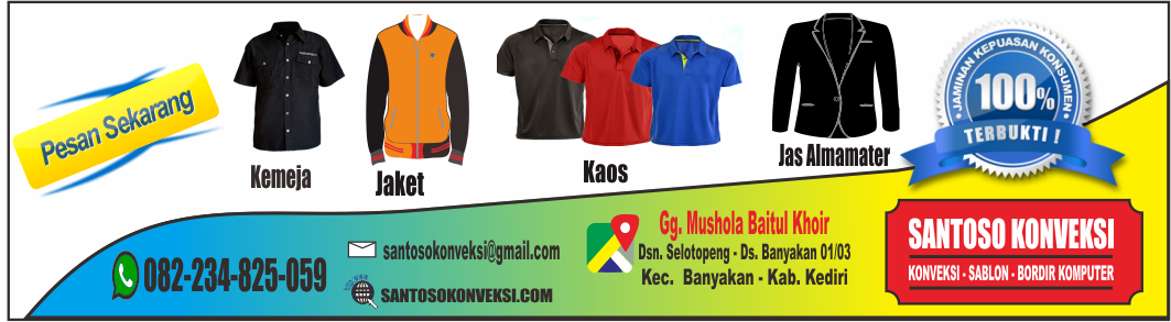 Spesialis Jas Almamater, Konveksi Kaos Promosi Surabaya, Konveksi Seragam Olahraga