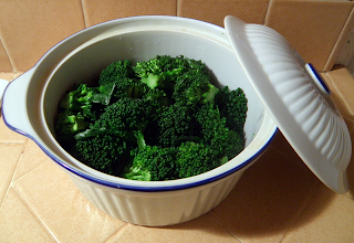 Steamed Broccoli in Baking Dish