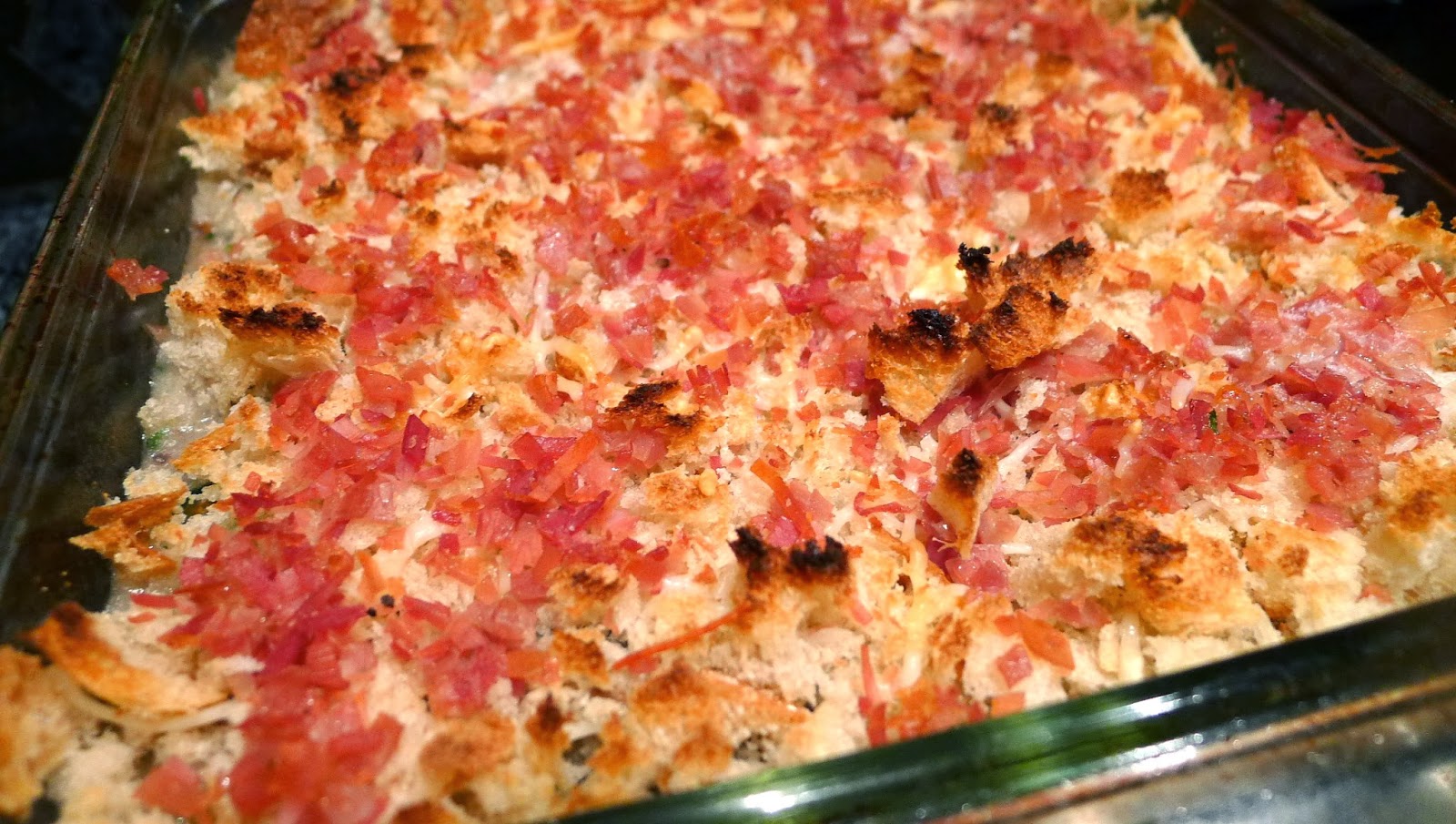 newFOOD tuesdayz White Wine Cream Scallop Casserole with Crisped