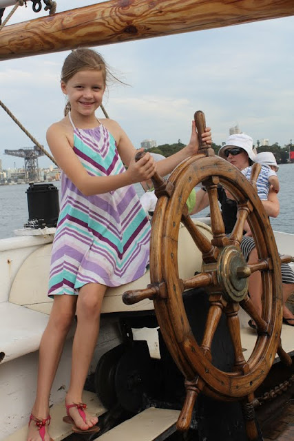 sailing tall ships on beautiful sydney harbour