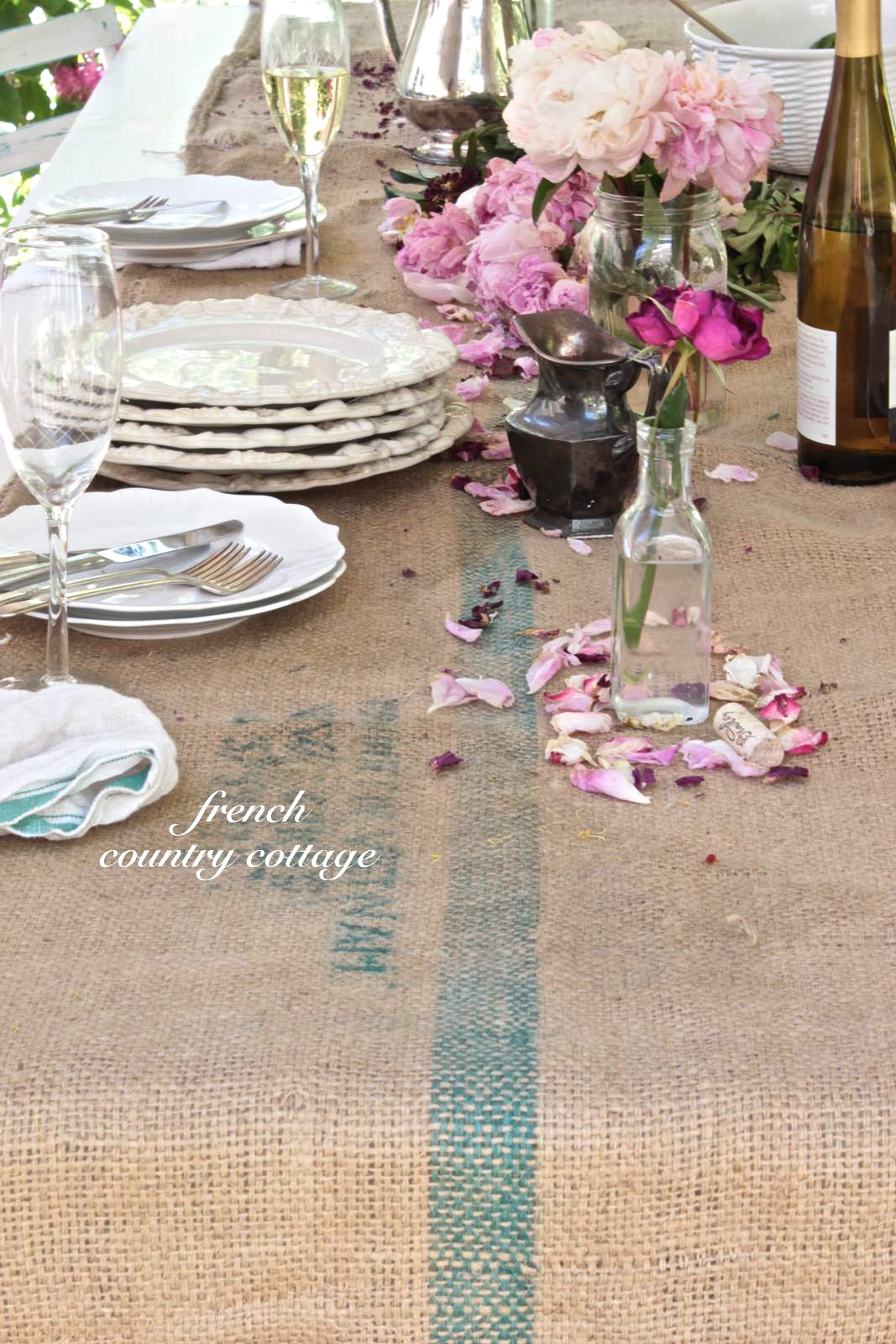 Rustic Table Runner FRENCH COUNTRY COTTAGE