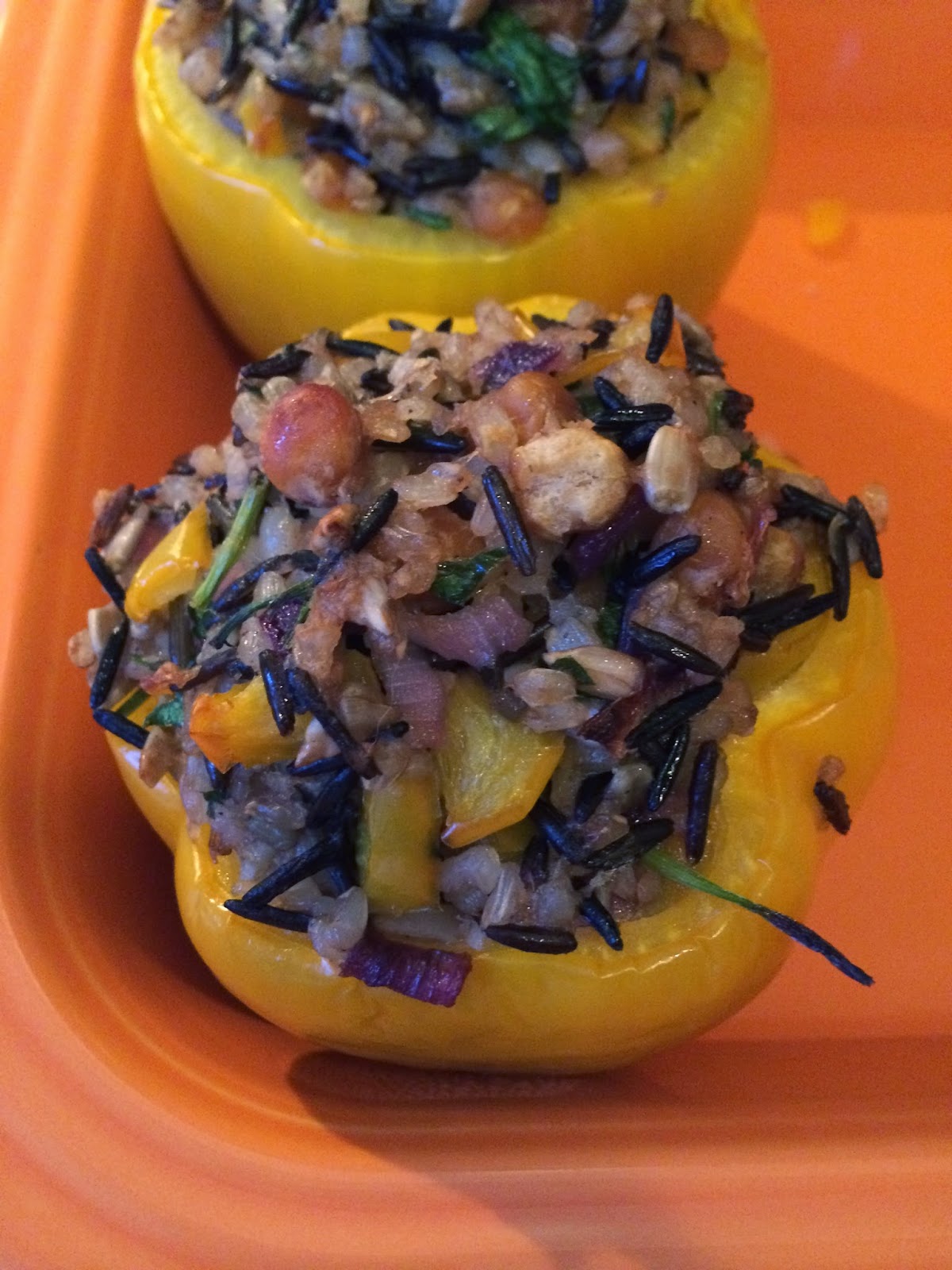 Larissa Makes Stuff Peppers Stuffed with Wild Rice (Vegan)