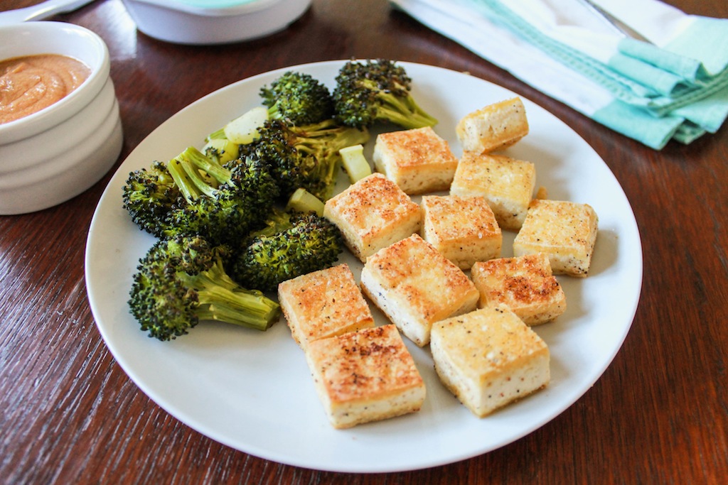The Quixotic Table Salt and Pepper Tofu with Peanut Sauce