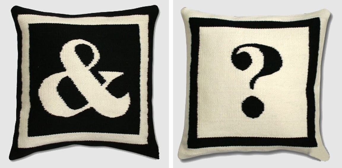 {BLACK. WHITE. YELLOW.} Jonathan Adler Letter Pillows