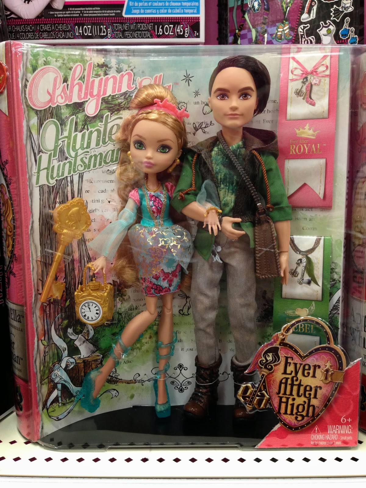 Ever After High Ashlynn Ella and Hunter Huntsman Fashion Doll, 2-Pack