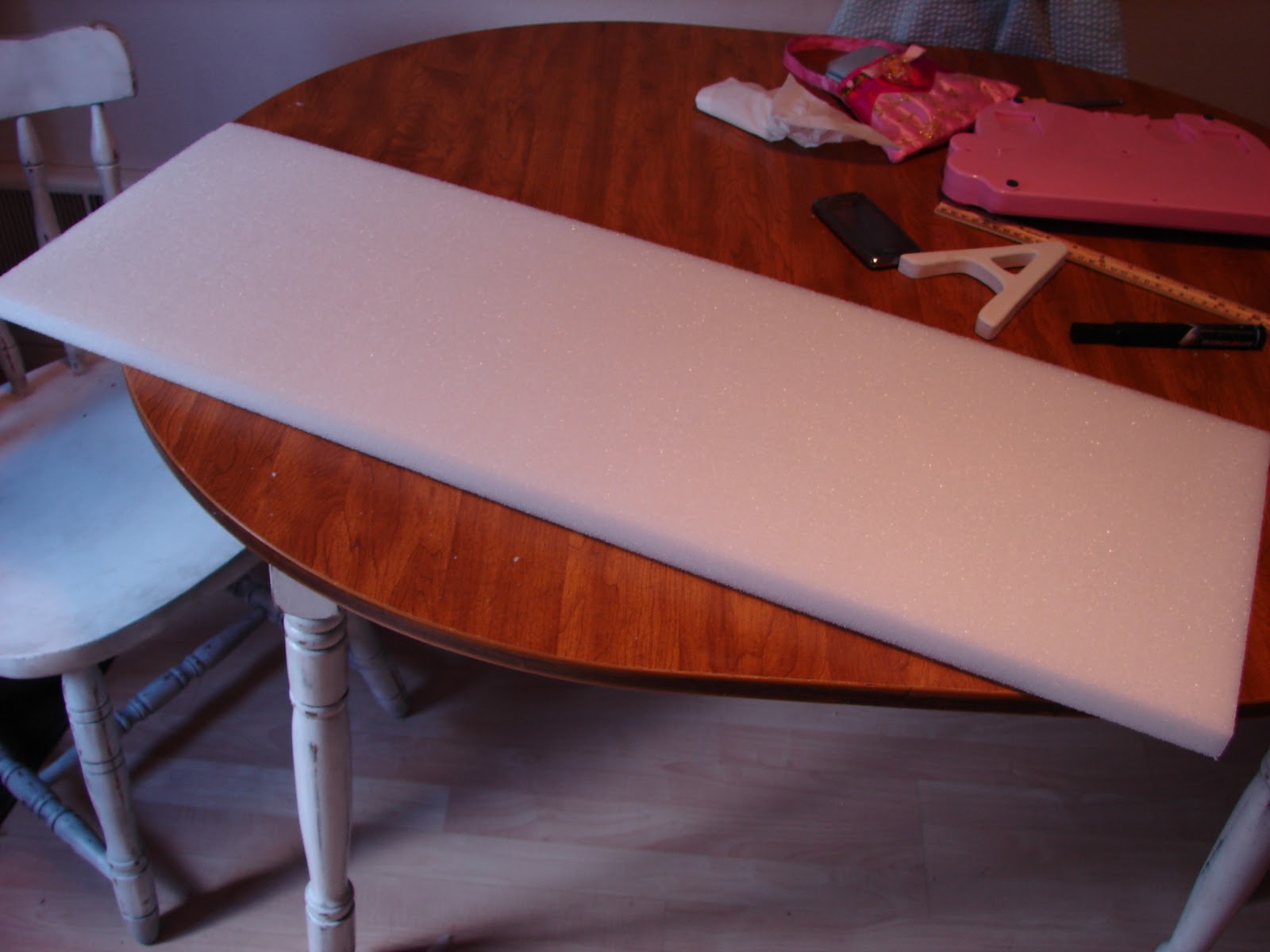 styrofoam frames... A girl and a glue gun