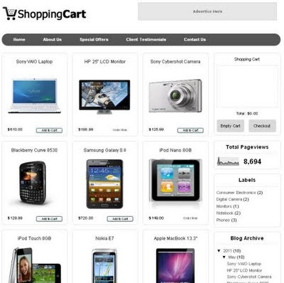 blogger theme shopping cart blogger tutorial template earn and