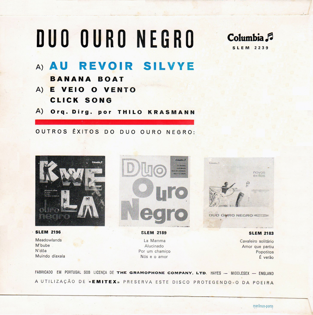 Duo Ouro Negro - Au Revoir Silvye (1966) Duo+Ouro+Negro+-+Au+Revoir+Silvye+-+Back