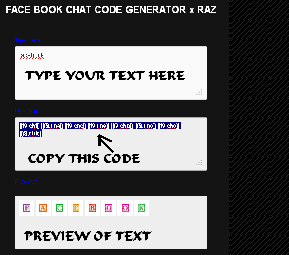 New Facebook Chat 2013 Code Generator [Upadated with New Codes] Tips