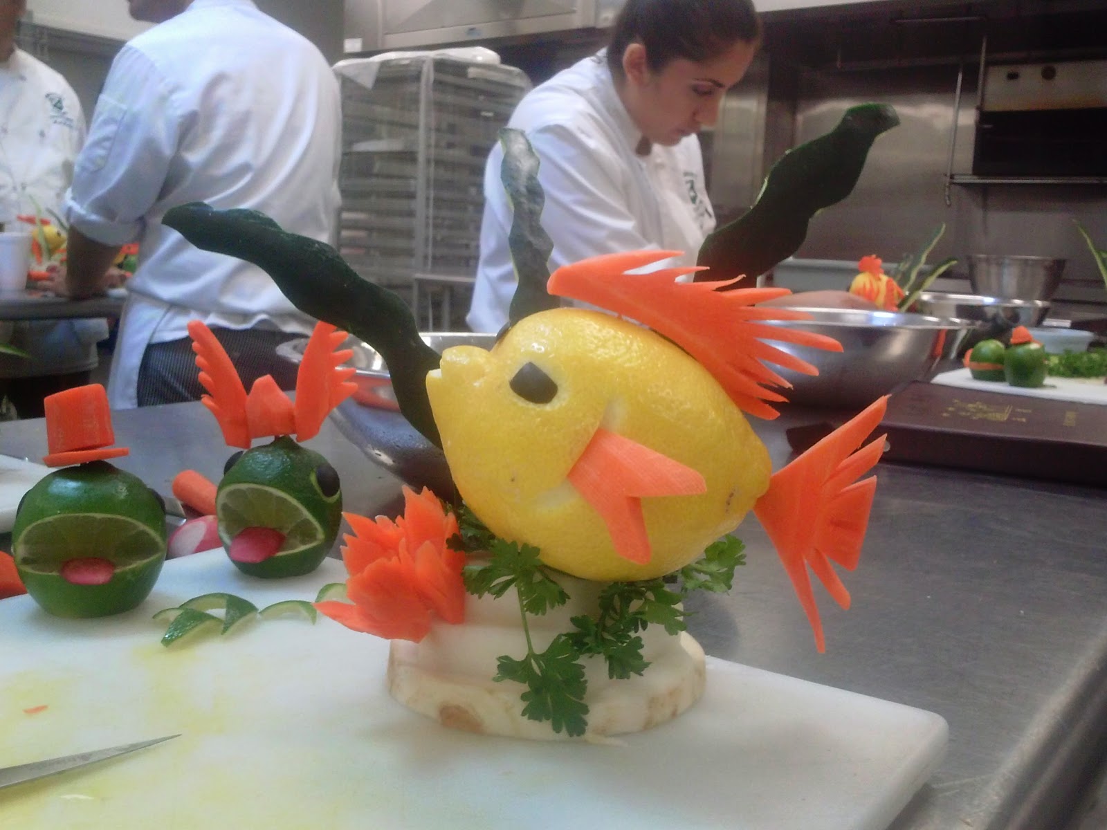 Expecting a Chilli Reception Fruit and Vegetable Carving Class First Week