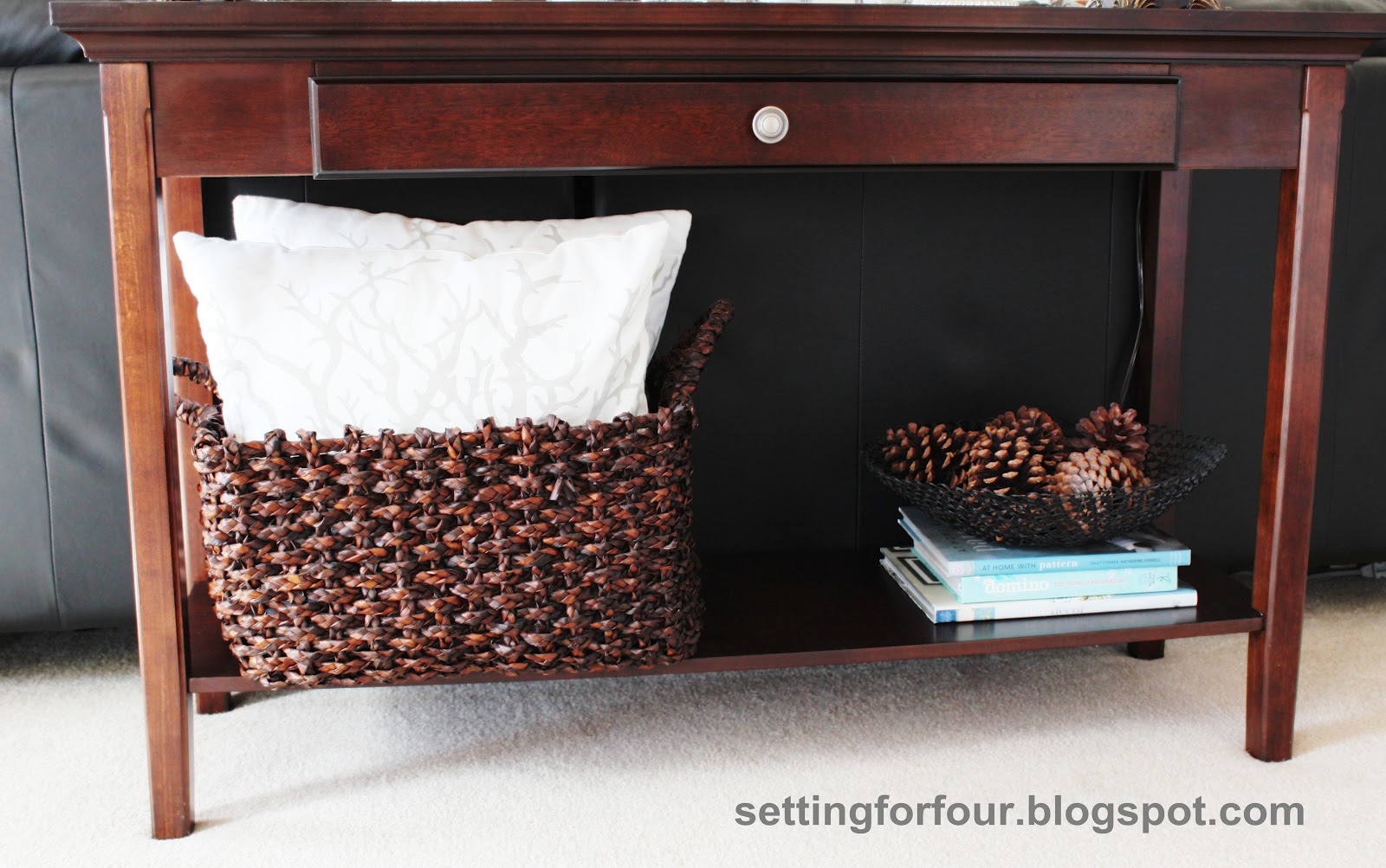 How to Style a Sofa Table and Define Your Living Room Setting for Four