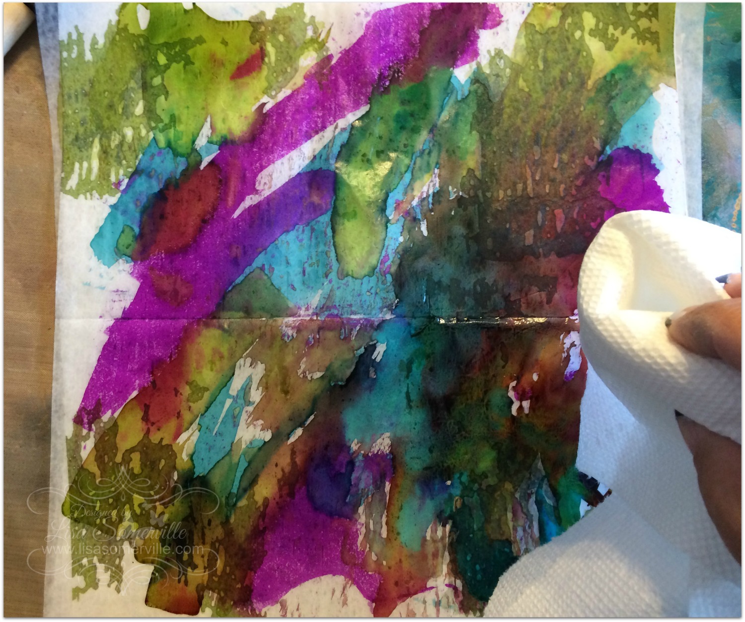 Designs by Lisa Somerville Alcohol Ink Mixed Media Altered Frame Tutorial