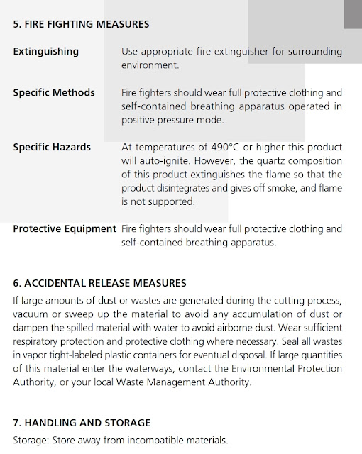 Engineered Quartz Material Safety Data Sheet ( MSDS ) Worktops and