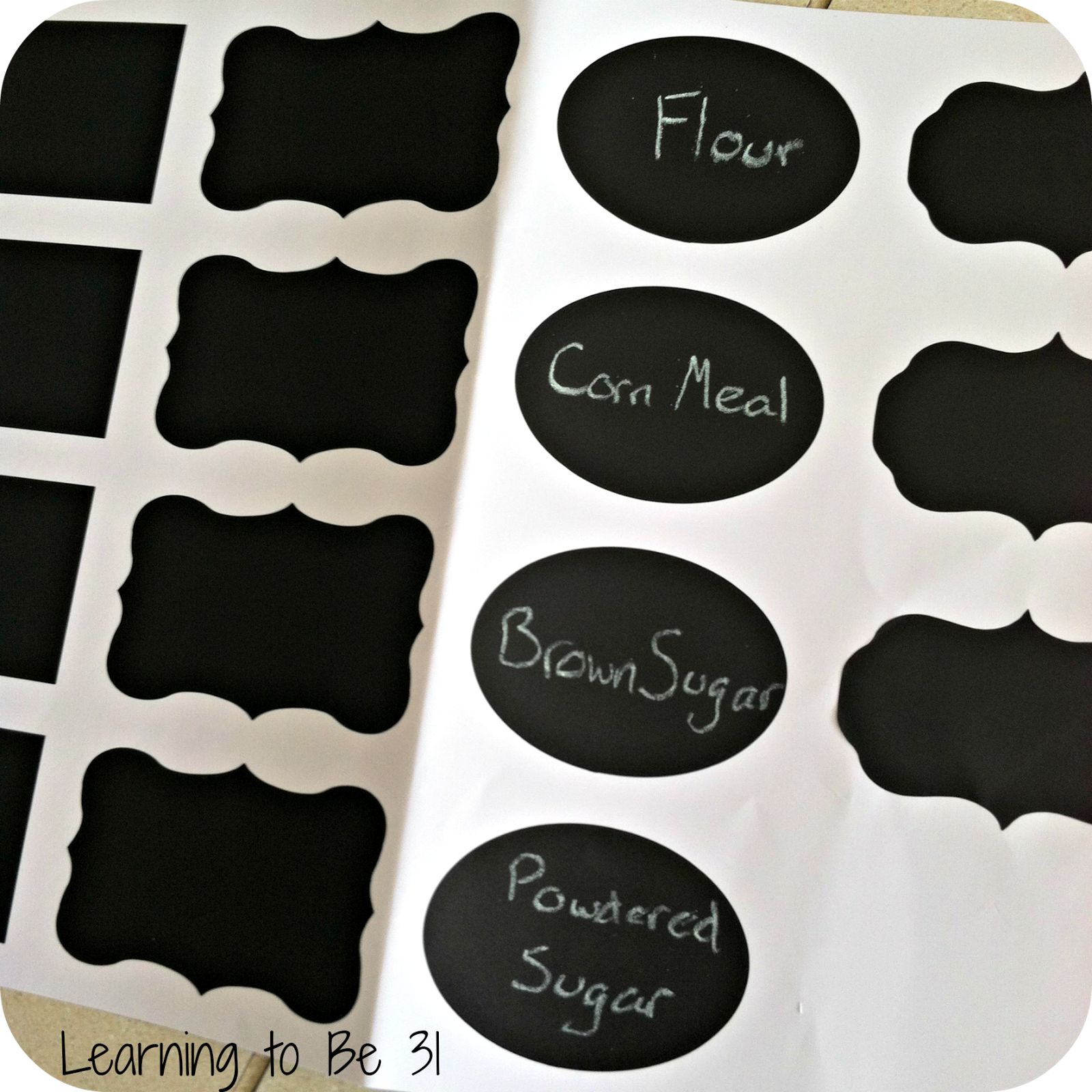 Learning to Be 31 Chalkboard Labels Organizing Our Office / Craft Space