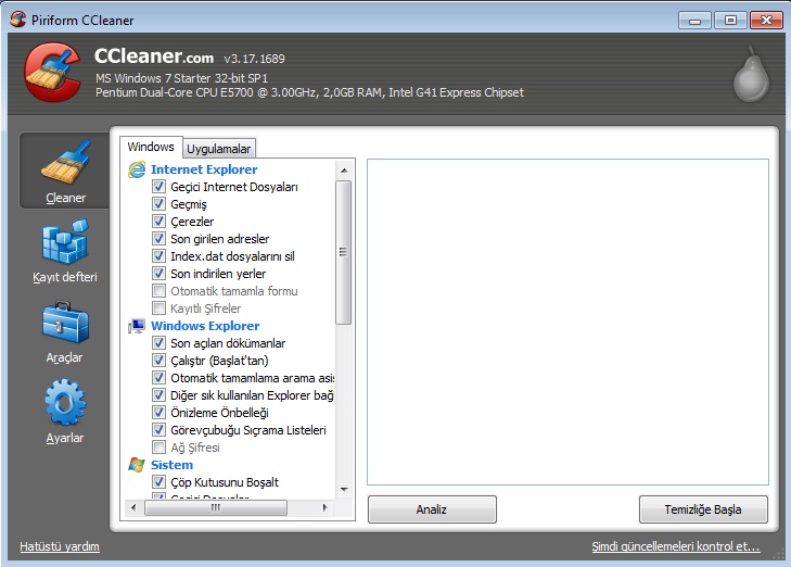papatya nin defteri ccleaner bilgisayariniz piril piril olsun