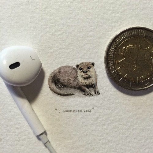 13-Otter-Lorraine-Loots-Miniature-Paintings-Commemorating-Special-Occasions-www-designstack-co