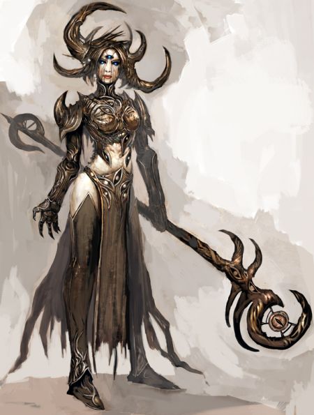 Kekai Kotaki ilustrações arte conceitual fantasia mulheres