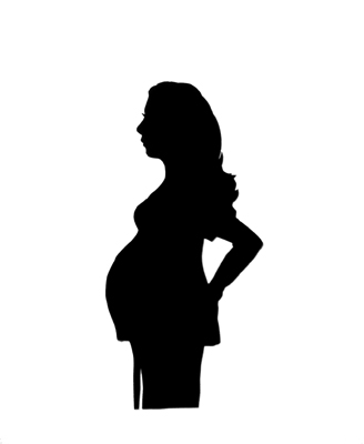 Mom to be Silhouette from life