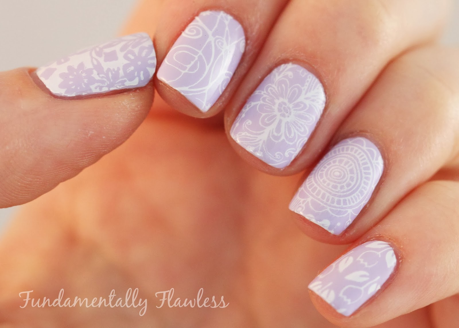 Models Own HyperGel Lilac Sheen with MoYou XL Stamping Plate 14