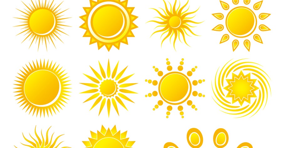 free vector がらくた素材庫 輝く太陽のアイコン practical sun icon イラスト素材 memo format