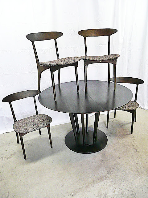 Vintage mid-century modern Danish style Pedastal Dining Set