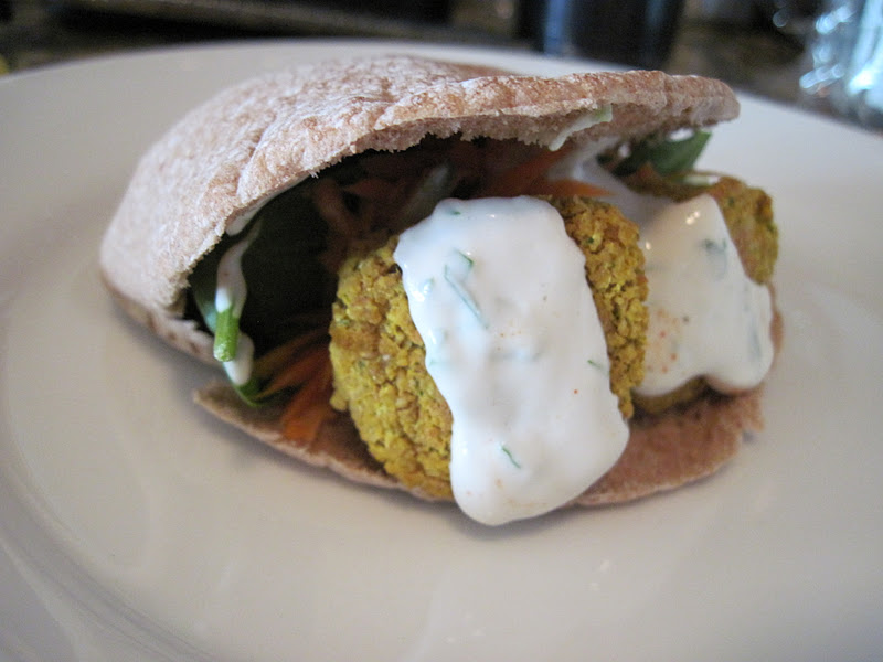 Modern Vintage Cooking Baked Falafel with LemonTahini Yogurt Sauce