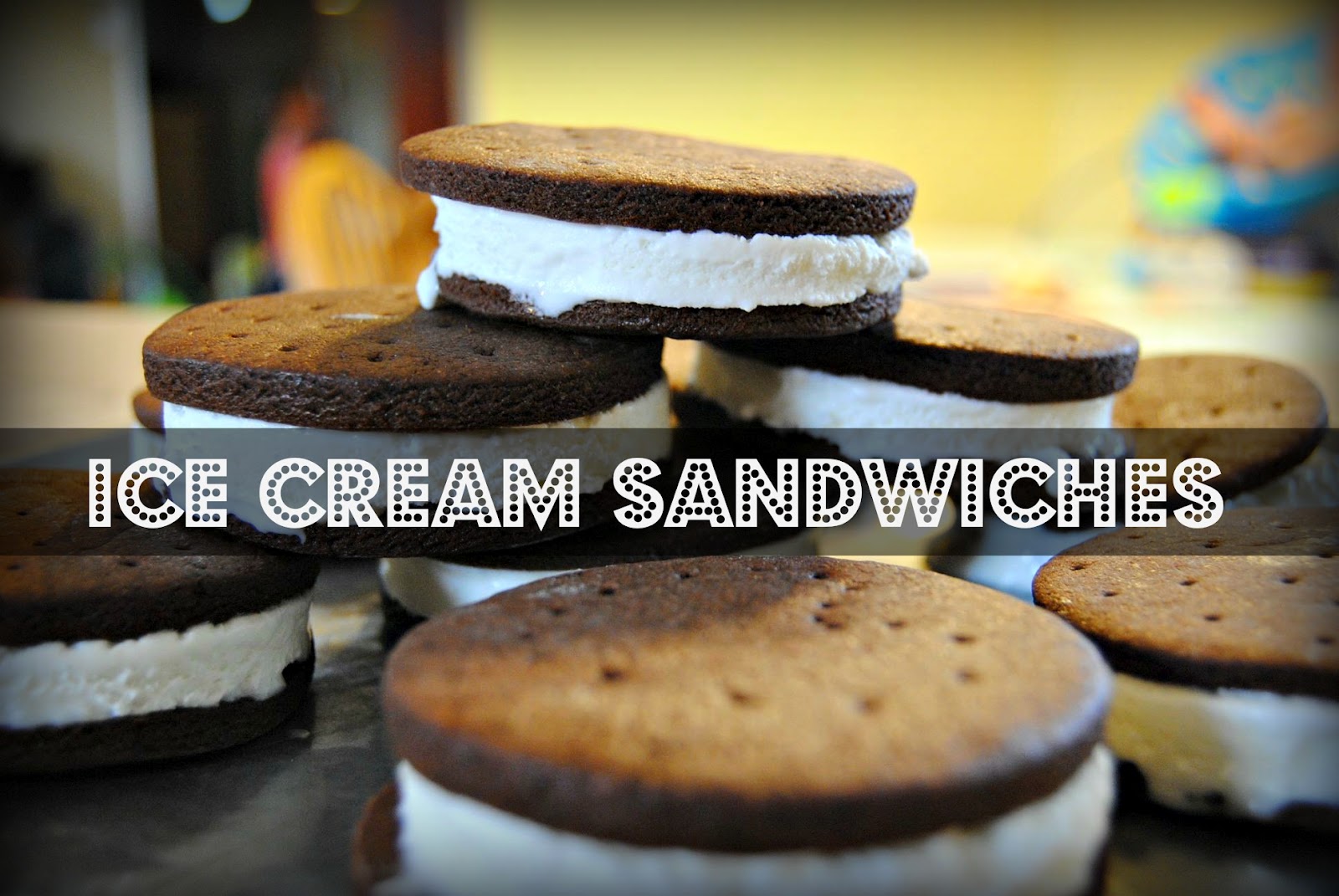 Kate's Kitchen Homemade ice cream sandwiches