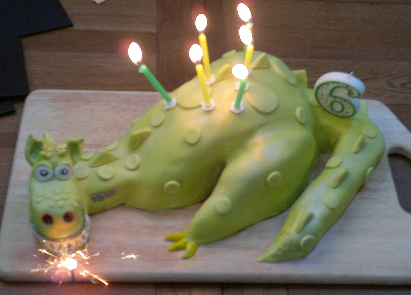 Bakelady Bakes Green Dragon Birthday Cake