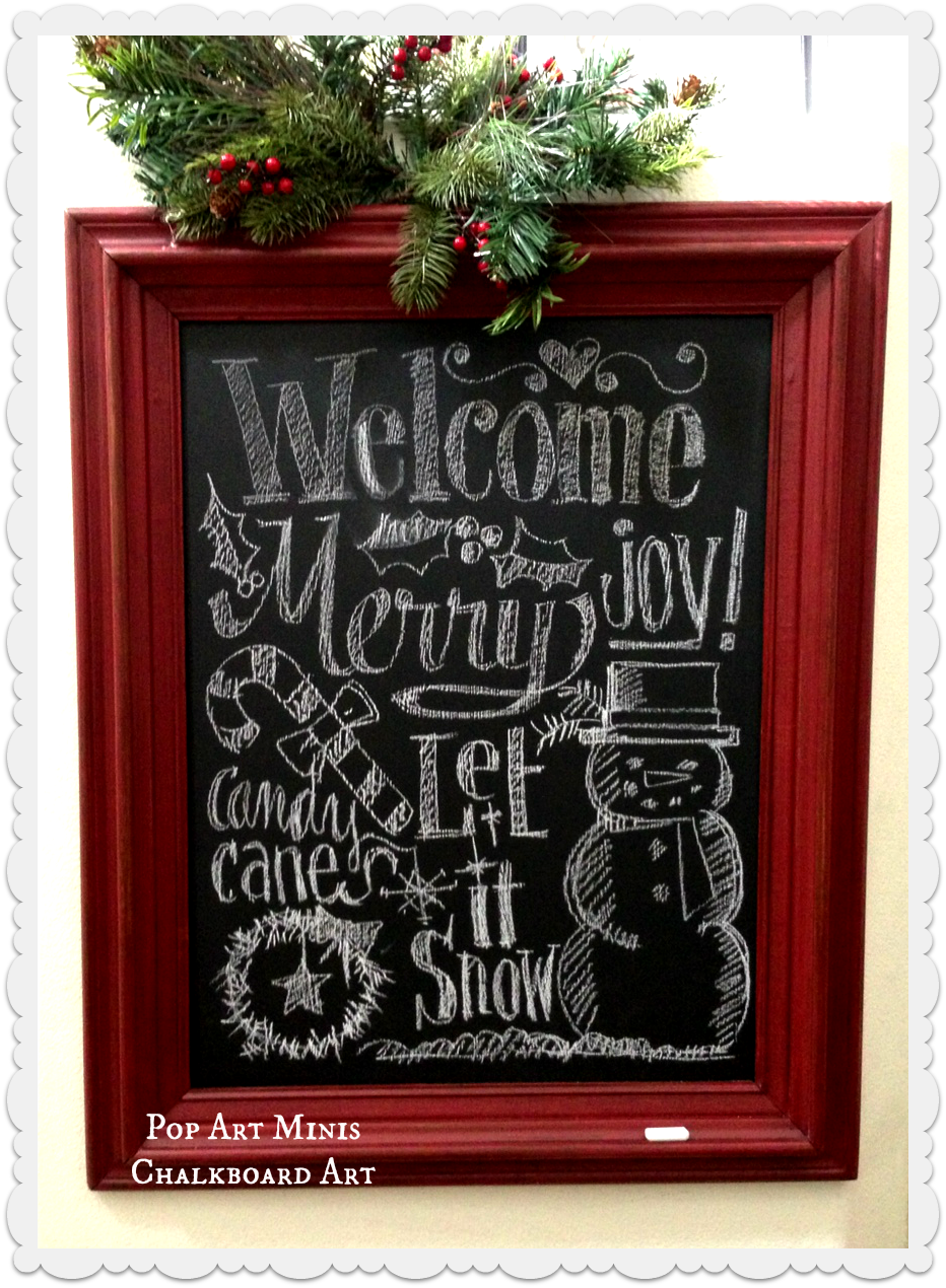 Pop Art Minis Chalking Up Some Fun for the Holly Jolly Days...Framed