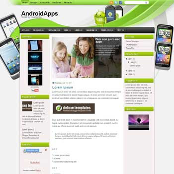 AndroidApps blogger template. template blogspot magazine style. download template for android blogger template