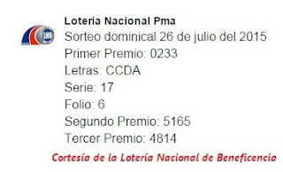 Sorteo-Dominical-26 de-Julio-de-2015-Loteria-Nacional-de-Panama