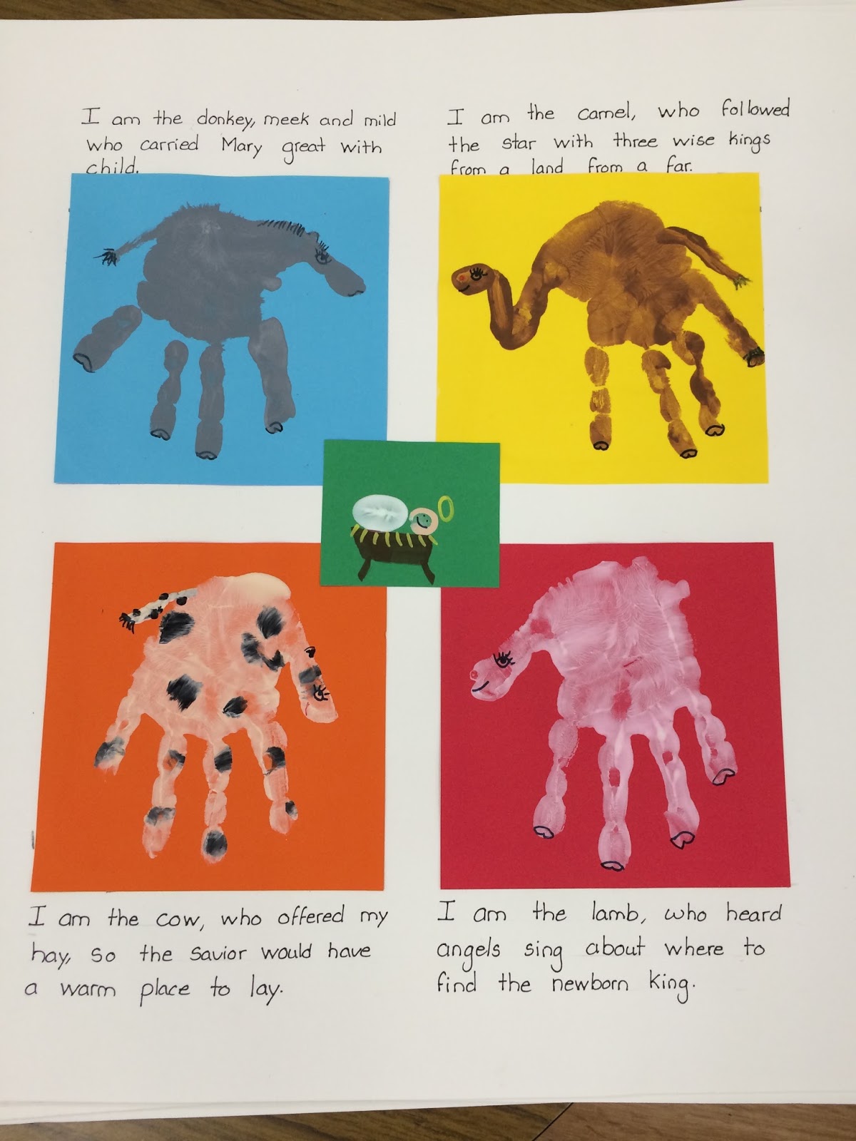 Miss Kindergarten Fix Nativity Scene Handprint Parent Gift