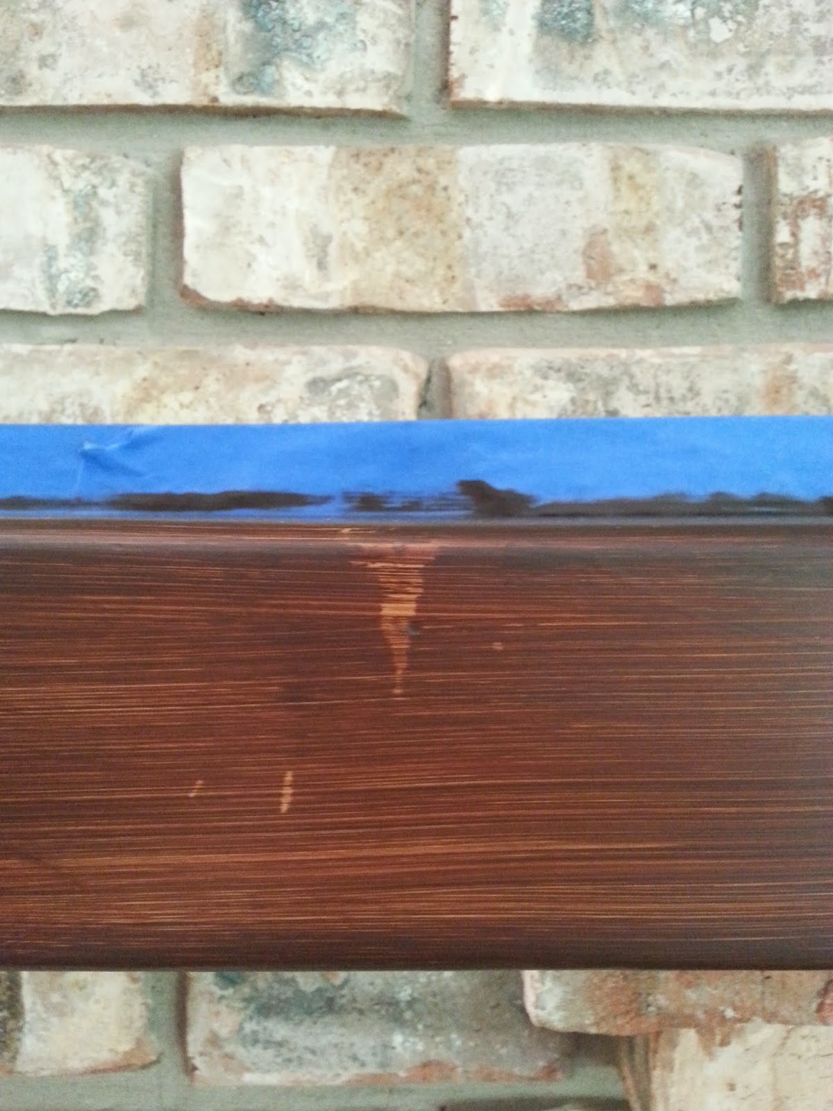 Give It a Go Mama Gel Stain on the Mantel
